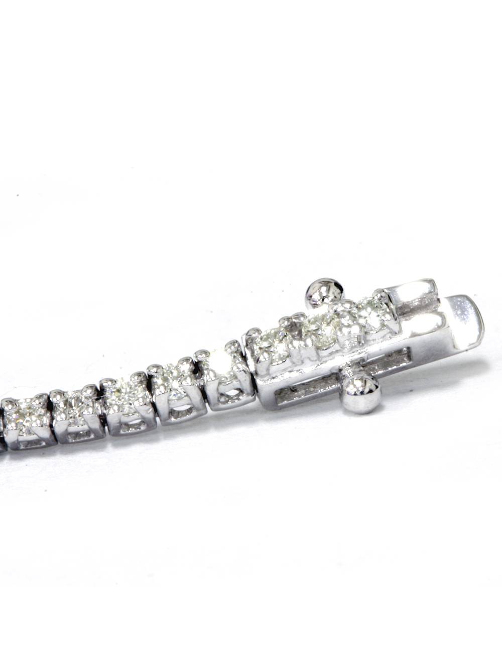 G SI 1ct Lab Created Diamond Tennis Bracelet 18K White Gold 7" Double