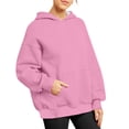 thumbnail image 5 of Black and Friday/Cyber .Monday Deals Hueook Sweatshirts for Women Plus Size Long Sleeve Solid Color Fashion Casual Hooded Blouse With Pocket rewneck Pullover Sweatshirt Tops, 5 of 8