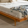 thumbnail image 5 of Walker Edison Mid Century Wood Platform King Bed with Headboard, Caramel, 5 of 15