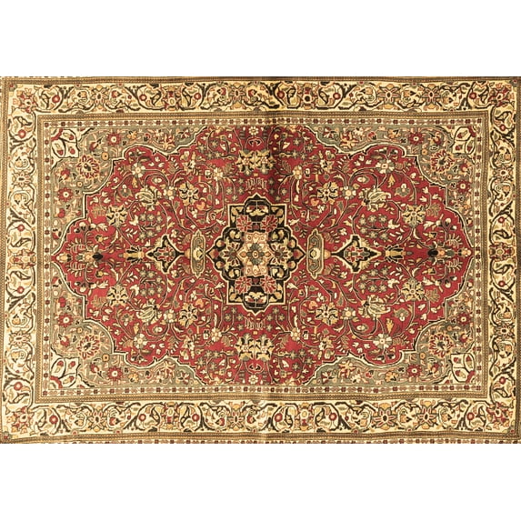 Ahgly Company Indoor Rectangle Persian Brown Traditional Area Rugs, 6' x 9'