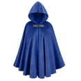 thumbnail image 2 of Odeerbi Kids Boys Girls Halloween Long Hooded Cape Cloak Solid Color Robe for Party Witch Dress Up, 2 of 5