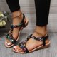 thumbnail image 2 of WILLBEST Sandalias De Plataforma Para Mujer, Zapatos De Cuña, Sandalias Planas Con Cuentas, Sandalias De Playa, Sandalias De Playa Planas Con Tiras, Sandalias, 2 of 9