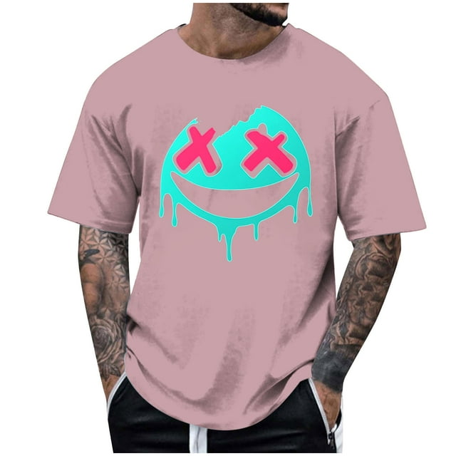 T-shirt d'Halloween pour Homme, T-Shirt Graphique d'Halloween pour Homme avec Imprimé, Haut Décontracté à Manches Courtes et Col Rond pour Costume et Usage Quotidien