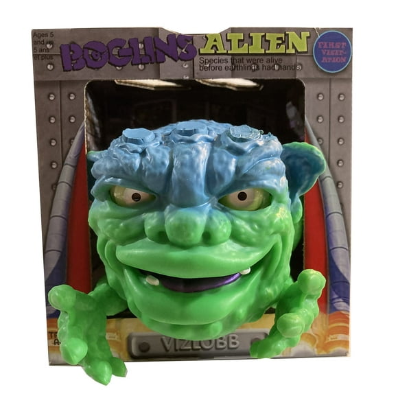BOGLINS Alien Vizlobb 8 Figura coleccionable con piel súper elástica y ojos y boca móviles Juguete retro popular de los años 80 para niños y coleccionistas