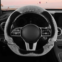 Tgbvmt Car Steering Wheel Cover Non-Slip Warm Winter Handlebar Cover for 14.5-15 Inch Steering Wheel Comfort Grip Anti-Vibration Protection for Car Drivers Women and Long Road Trips in Cold Weather