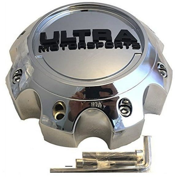 Ultra Motorsports Chrome Wheel Center Cap Set of 2 Pn: 89-9778 WITH SCREWS