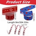 thumbnail image 3 of Patriotic Ribbon,Red White Blue Grosgrain Ribbon Patriotic Stars Stripes Fabric Ribbon for Memorial Day Gift Wrapping, Party Decoration, DIY Crafting and Sewing,0.39 Inch x 10Yard, 3 of 8