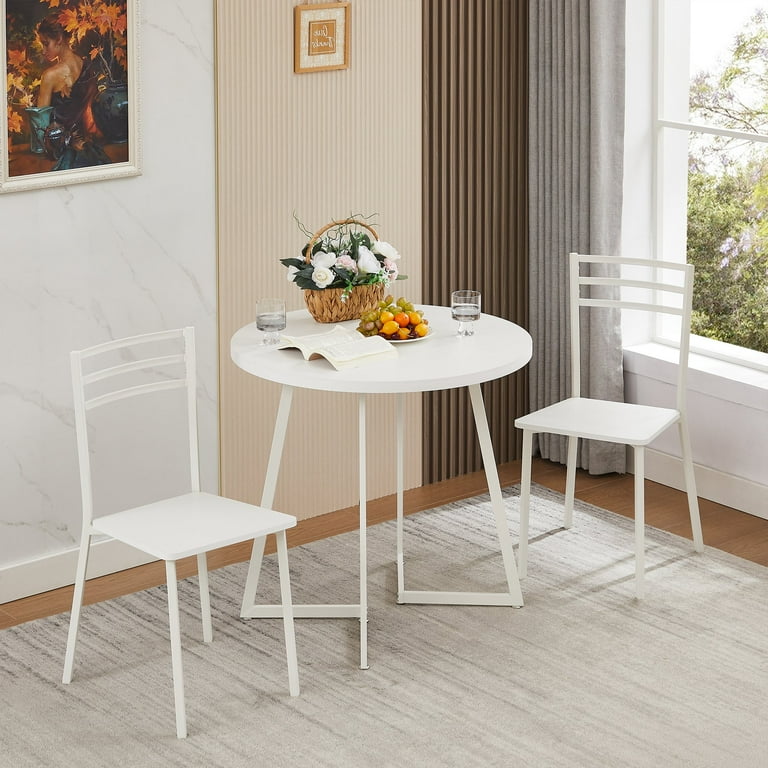 VECELO 3-Piece Dining Table Set for Small Spaces, Studio Apartment