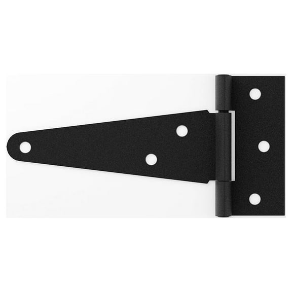 Renovator's Supply 5" Black T Strap Shed Door Hinge Flush Mount Cast Iron Barn Door