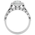 thumbnail image 3 of SuperJeweler 2 1/2 Carat Oval Shape Moissanite Bridal Set In 14 Karat White Gold For Women, 3 of 6