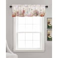 thumbnail image 3 of Seahorses Linen Curtain Valance for Bedroom/Bathroom/Kitchen/Office/Living/Dining Room Window,Retro Ocean Corals Coastal Nautical Summer Rod Pocket Topper Decorative Cafe Drapes Panel 54"x18", 3 of 6