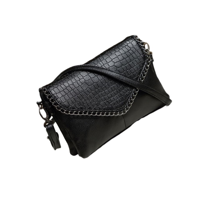 Qarigey Bolso de hombro para mujer, bandolera de Color sólido, bolso de almacenamiento, estuche de viaje, cierre de cremallera, bolsos de moda para Carteras Negro Pequeño Qarigey AP013844-04
