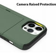 thumbnail image 4 of for iPhone 13 Pro Max Case with Card Holder,for iPhone 13 Pro Max Wallet Case Anti-Scratch Dual Layer Hidden Pocket Case Shockproof Cover Compatible with for iPhone 13 Pro Max 5G-Green, 4 of 12