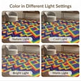 thumbnail image 7 of ODIKA Colorful Welcome Border With Diamond Motif And Stripe Layout Pet Friendly & Kids Safe Play for Playroom, Bedroom, Reading Nook, 7 of 7