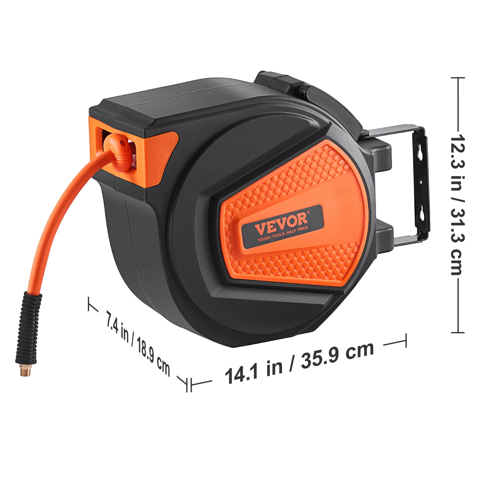 VEVOR - - Retractable Hose Reel 1/2 in. x 85 ft. Wall Mounted Garden Hose Reel with Swivel Bracket and 7 Pattern Nozzle Water Hose VEVOR - - Retractable Hose Reel 1/2 in. x 85 ft. Wall Mounted Garden Hose Reel with Swivel Bracket and 7 Pattern Nozzle Water Hose