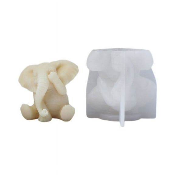 WINDLAND Cute Elephant Silicone Mold for Fondant Cake-Decor Mold DIY Animal Candle Epoxy Resin Molds Handmade Soap Mould Tool