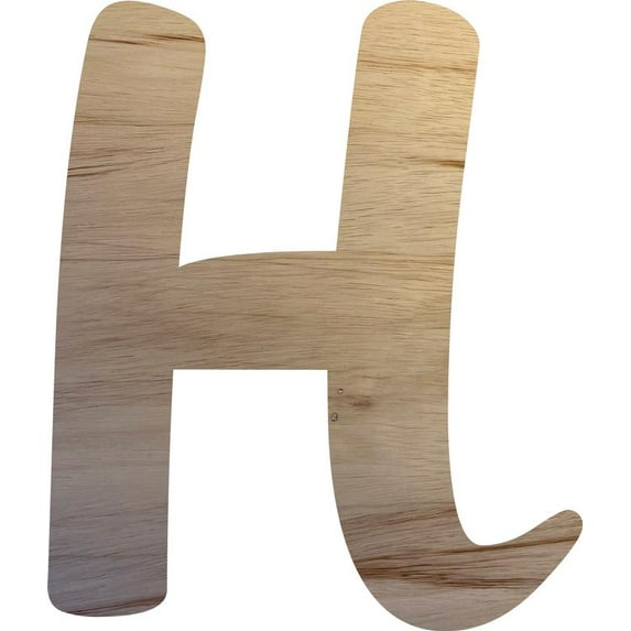 Wooden Letter Unfinished H, Wood Letter Craft 20'' Tall Wall Hanging, DIY
