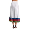 thumbnail image 3 of iiniim Womens Long Full Circle Folklorico Dance Skirts Spanish Bull Folkloric Mexican Flamenco Performance White 87cm XXL, 3 of 7