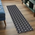 thumbnail image 5 of Minimalist Art Kitchen Runner Rug 2x6 Washable Runners for Hallway Non Slip Boho Abstract Floral Lattice Black Large Area Rug Indoor Floor Carpet for Bathroom Laundry Entryway Bedroom Living Room, 5 of 9