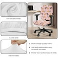thumbnail image 3 of SCRAWLGOD Cats Heart Pink 4 Pieces Set Washable Office Chair Cover with Armrest Protector Comfy Boss Chair Covers Removable Anti-Slip Rotating Chair Slipcover, 3 of 7