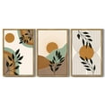 thumbnail image 6 of SHENIFY large 24x36in3pcs Natural Framed Sage Plant Botanical Wall Printing Boho Wall Art Minimalist Bohemain Abstract Canvas Prints with Leaf & Sun Lines, 6 of 6