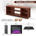 thumbnail image 3 of Costway 70" TV Stand avec 26" Cheminée Électrique Insert Télécommande pour 75" TV Noyer, 3 of 7