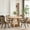Table:Natural, variant on HJhomeheart 5 Piece 47" Round Dining Table Chairs Set for 4, Farmhouse Kitchen Table & 4 Mid Century Dinning Chairs for Home Dining Living Room