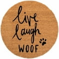 thumbnail image 3 of 4 Cats & Dogs: Convertible 27 x 43.5" Entrance Mat, Live Laugh Woof (Includes Round Core & Frame), 3 of 9