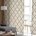 thumbnail image 4 of Beige Morocco Pattern Sheer Curtains 72 Inches Long 2 Panels Set, Window Sheer Curtains for Living Room/Bedroom, Modern Moroccan Geometric Abstract Art Light Filter Rod Pocket Curtain 52'' x 72'' x 2, 4 of 7