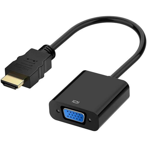 HDMI to VGA, Gold-Plated HDTV 1080P HDMI Male to VGA Video Converter Adapter Cable For Laptop Power-Free, Raspberry Pi Laptop, Projector, HDTV, PS3, Xbox STB Blu-ray DVD - Walmart.com