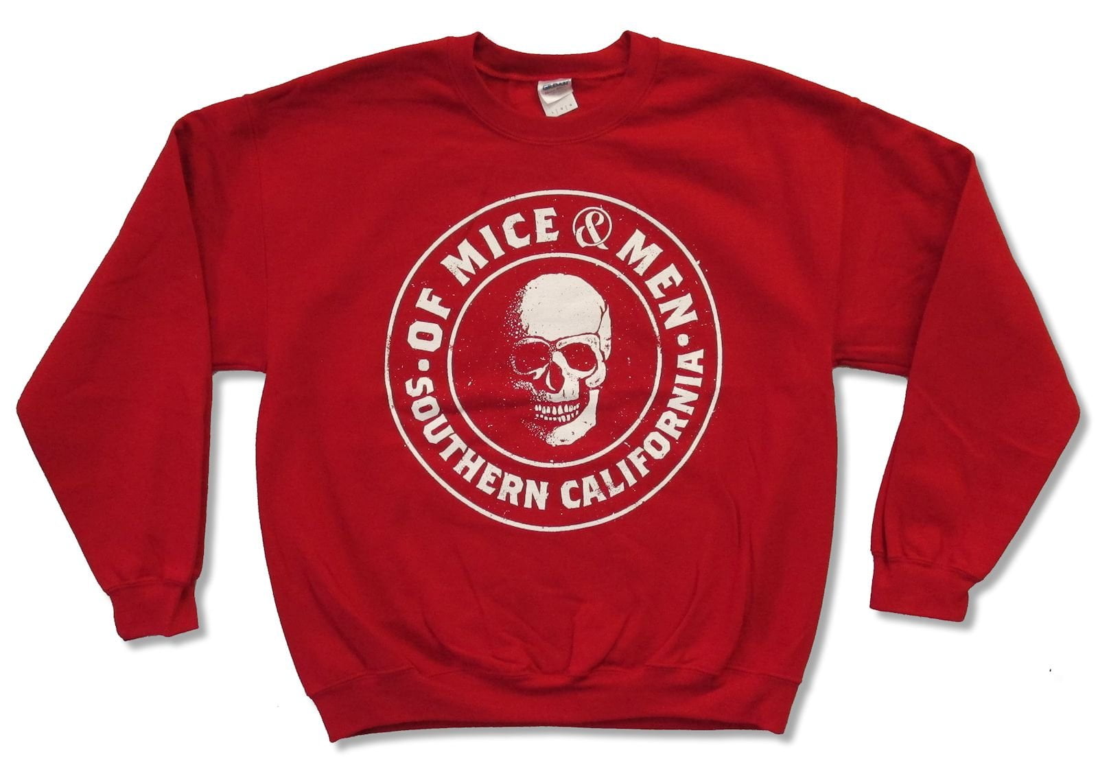 red crewneck sweatshirt