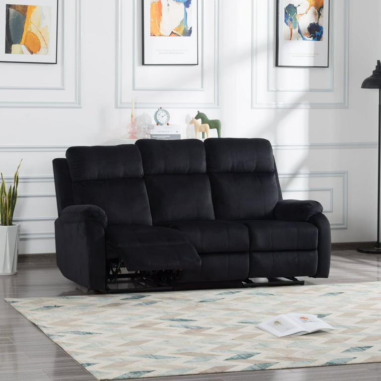 Reclining velvet sofa sale