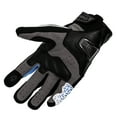 thumbnail image 2 of Motorcycle Gloves for Men Hard Knuckle Touchscreen Full Finger Leather Gloves Protection Riding Driving, Blue + Black, 2 of 5