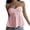 pink, variant on liilaimic Strapless Peplum Top Tie Front Ruched Summer Strapless Peplum Flared Cute Bandeau Tops for Date