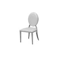 thumbnail image 5 of Leatherette Dining Chair Set of 2, Oval Backrest Design and Stainless Steel Legs 20089, 5 of 5