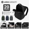 thumbnail image 4 of Mochila SUIKIHUM impermeable para hombre y mujer 20L negra, 4 of 7