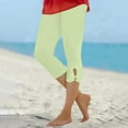thumbnail image 2 of QHFBli Moisture Wicking Leggings High Waist Cropped Yoga Pants for Women Summer Dressy Capris Comfy Stretchy Workout Leggings, 2 of 5