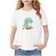thumbnail image 2 of Blusas y camisas de manga corta con cuello redondo para niños Camiseta de verano de manga corta estampada para niñas Jersey elegante de cuello redondo para niñas Top de algodón para niños, 2 of 6