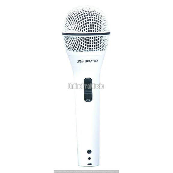 Peavey PVi2W White Microphone w/ White 1/4" to XLR cable