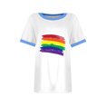 thumbnail image 4 of Shorts pour Femmes, Blouses pour Femmes, Mode Blouses Imprimées Décontractées pour Femmes Manches Courtes Col Rond Haut, Hauts pour Femmes, Hauts Manches Courtes pour Femmes, 4 of 4
