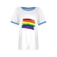 thumbnail image 3 of Blusas para Mujeres Casual, Estampado de Manga Corta Cuello Redondo Top Hecho de 95% Poliéster 5% Spandex para el Uso Diario de Verano, Tops Cortos para Mujeres, 3 of 4