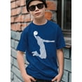 thumbnail image 3 of Kid Boy's Summer Tops Basketball Player Print Comfy Regular Fit Casual T-shirts With Short Sleeve Size 7-15, 3 of 9