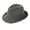 Dark Gray, variant on Hemming Wide Brim Breathable Holes Folding Jazz Hat Mid-aged Men Outdoor Sun Hat Fashion Accessories,Blue & Grey,XL