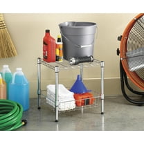 Whitmor Supreme Adjustable, 15"W x 14"D x 15"H 2-Shelf Freestanding Shelves, Chrome, for Adult Use