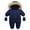Navy, variant on Otqutp Toddler Baby Winter Snowsuit Toddler Quilted Fleece Lined Bodysuit with Removable Mittens Unisex Outerwear Coveralls
