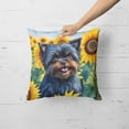 thumbnail image 2 of Affenpinscher in Sunflowers Throw Pillow 18 in x 18 in, 2 of 5
