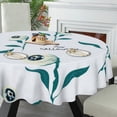 thumbnail image 3 of Eveokoki Halloween Tablecloth Polyester Waterproof Round Tablecloth Halloween Pumpkins Patterns Table Cover for Halloween Party Supplies Decoration Dinner Party Horror Party 60 inch, 3 of 5