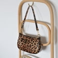 thumbnail image 2 of Bandolera HOXIS Leopard 90s de cuero vegano brillante marrón, 2 of 7
