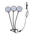 thumbnail image 2 of Luz De Crecimiento, Fuente De Alimentación USB Lámpara De Cultivo De Plantas LED Diseño De Clip De Tres Cabezas Para Plantación Suculenta, 2 of 7