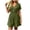 Army Green#empire waist shorts rompers for women, variant on Women's Summer Dressy Casual Short Sleeve Cute Rompers One Piece Empire Waist V Neck Buttons Flowy Wide Leg Short Jumpsuit White,XXL